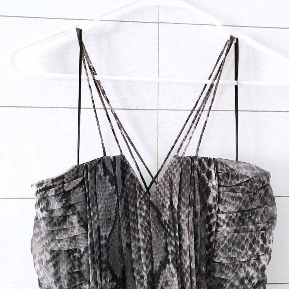 W118 By Walter Baker Gray Black Snake Dress - Picture 3 of 8